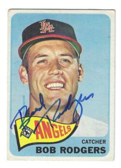 Autographed BOB RODGERS Los Angeles Angels 1965 Topps Card