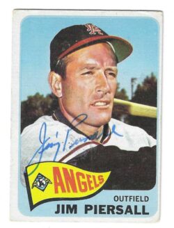 Autographed JIMMY PIERSALL Los Angeles Angels 1965 Topps Card