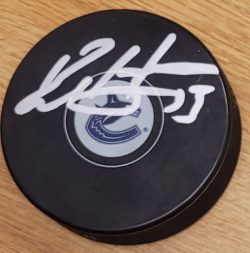 Autographed BO HORVAT Vancouver Canucks Hockey Puck