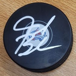 Autographed JARED BEDNAR Colorado Avalanche Hockey Puck