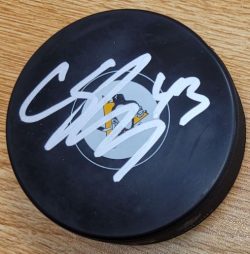 Autographed CONOR SHEARY Pittsburgh Penguins Hockey Puck