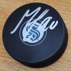 Autographed MARCUS JOHANSSON Seattle Kraken Hockey Puck