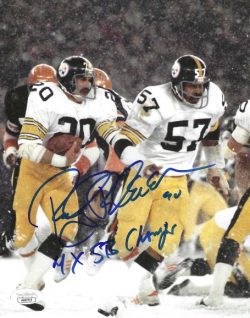 Autographed ROCKY BLEIER "4X SB Champs" 8X10 Pittsburgh Steelers Photo JSA