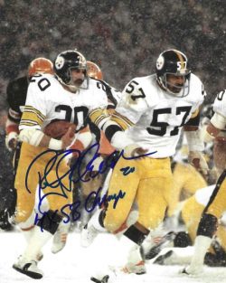 Autographed ROCKY BLEIER "4X SB Champs" 8X10 Pittsburgh Steelers Photo