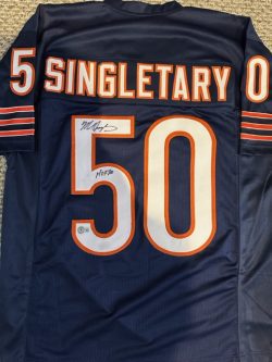 Autographed Mike Singletary Chicago Bears Custom Jersey - Beckett Holo
