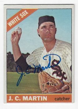 Autographed J.C. MARTIN Chicago White Sox 1966 Topps Card