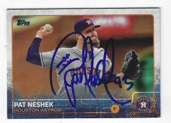 Autographed PAT NESHEK Minnesota Twins 2015 Topps Card