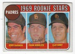Autographed FRANK REBERGER San Diego Padres 1969 Topps Card