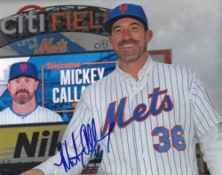 Autographed MICKEY CALLAWAY 8X10 New York Mets photo