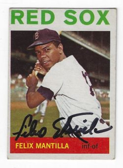 Autographed 1964 Topps Felix Mantilla Boston Red Sox