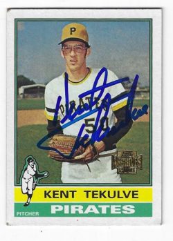 KENT TEKULVE Pittsburgh Pirates Autographed 2001 Topps Archive Card