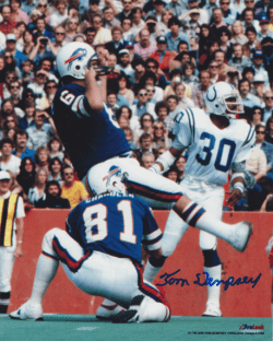 Autographed TOM DEMPSEY 8X10 Buffalo Bills Photo
