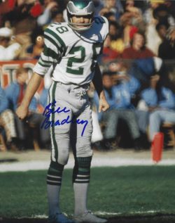 Autographed  BILL BRADLEY Philadelphia Eagles 8X10 photo