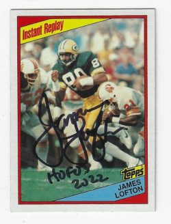 Autographed James Lofton Green Bay Packers 1984 Topps card #273