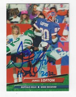 Autographed James Lofton Buffalo Bills 1992 Fleer Ultra card #24
