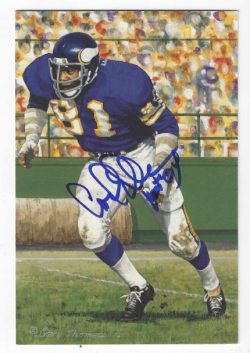 Autographed Carl Eller Minnesota Vikings Goal Line Art Card