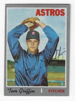 Autographed TOM GRIFFIN Houston Astros 1970 Topps Card