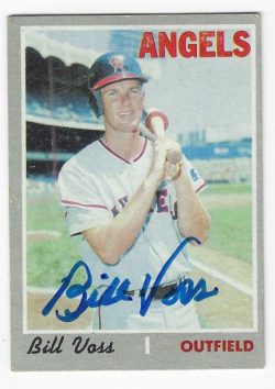 Autographed BILL VOSS California Angels 1970 Topps card