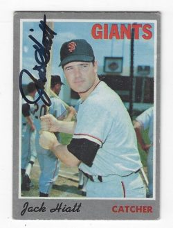 Autographed JACK HIATT San Francisco Giants 1970 Topps Card