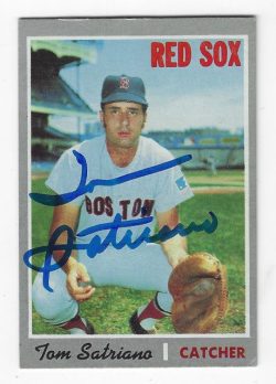 Autographed TOM SATRIANO Boston Red Sox 1970 Topps Card
