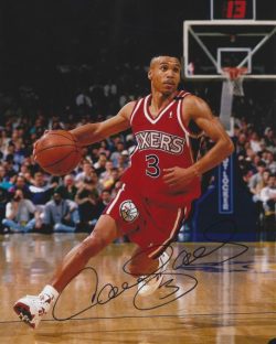 Autographed DANA BARROS 8x10 Philadelphia 76ers Photo