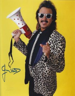 Autographed JIMMY HART WWF Hall of Famer 8X10 Wrestling Photo