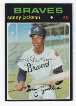 Autographed SONNY JACKSON Atlanta Braves 1971 Topps Card