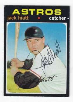 Autographed JACK HIATT Houston Astros 1971 Topps Card