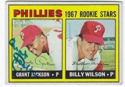 Autographed GRANT JACKSON Philadelphia Phillies 1967 Topps Card
