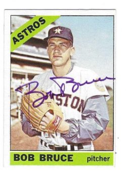 Autographed BOB BRUCE Houston Astros 1966 Topps Card