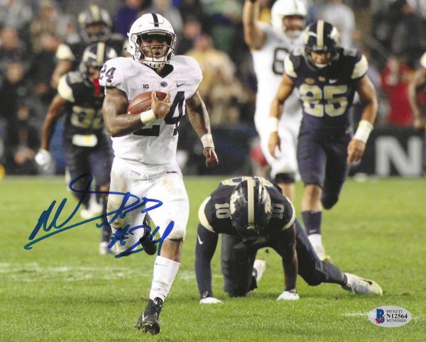 Autographed Miles Sanders Penn State 8x10 Photo with Beckett COA