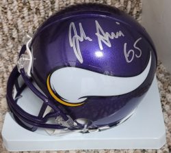 Autographed JOHN SULLIVAN Minnesota Vikings Mini Helmet