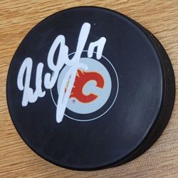 Autographed MILAN LUCIC Calgary Flames Hockey Puck