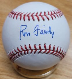 Autographed RON FAIRLY Official Major League Baseball