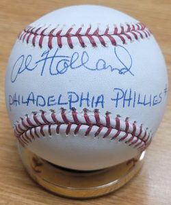 Autographed AL HOLLAND Official Major League Baseball