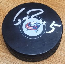Autographed GAVIN BAYREUTHER Columbus Blue Jackets Hockey Puck