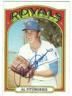 Autographed AL FITZMORRIS  Kansas City Royals 1972 Topps Card