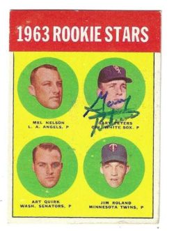 Autographed GARY PETERS Chicago White Sox 1963 Topps Card