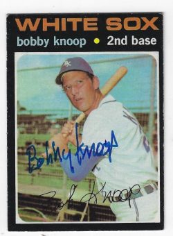 Autographed BOBBY KNOOP Chicago White Sox 1971 Topps Card