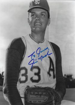 AUTOGRAPHED JIM NASH 8x10 Kansas City A's Photo