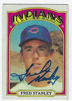 Autographed FRED STANLEY Cleveland Indians 1972 Topps Card