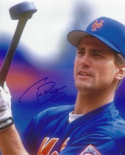 AUTOGRAPHED TIM BOGAR 8X10 New York Mets photo