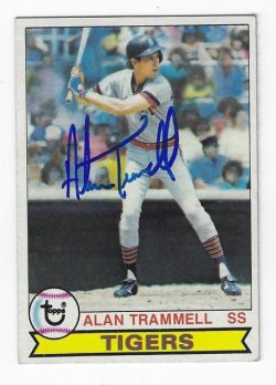 Autographed ALAN TRAMMELL Detroit Tigers 1979 Topps Card