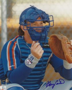 Autographed GARY CARTER 8X10 New York Mets photo