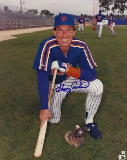 Autographed GARY CARTER 8X10 New York Mets photo