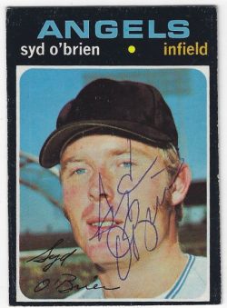 Autographed Syd O'Brien California Angels 1971 Topps card #561