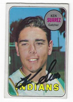 Autographed KEN SUAREZ Cleveland Indians 1969 Topps  Card