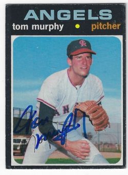 Autographed TOM MURPHY  California Angels 1971 Topps Card