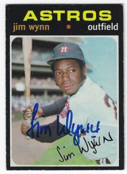 Autographed JIM WYNN 1971 Houston Astros Topps Card