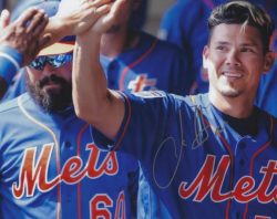 Autographed JOSE LOBATON 8X10 New York Mets photo
